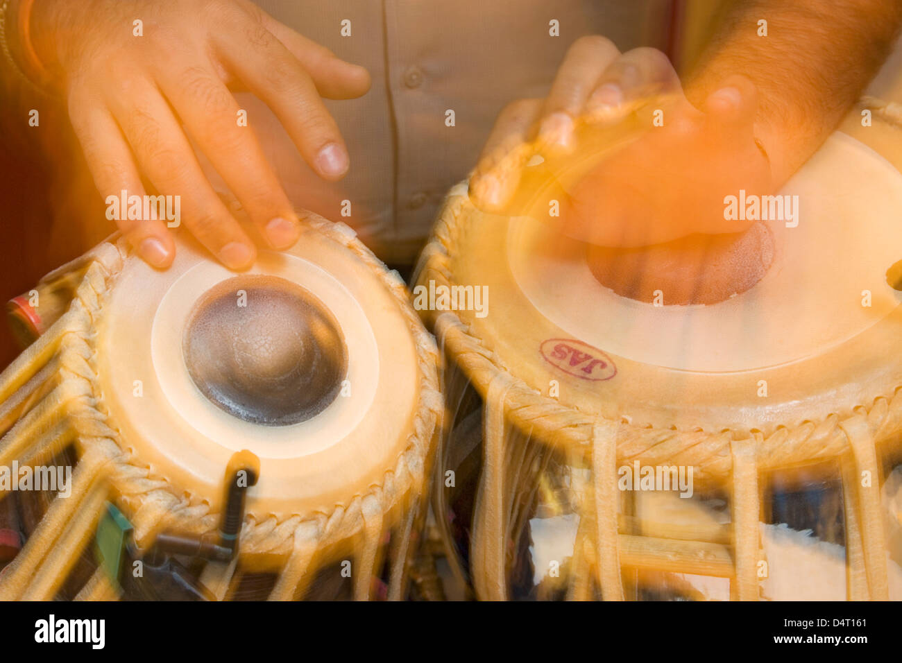 Person Playing Indian Tabla Drums Stock Photo Alamy