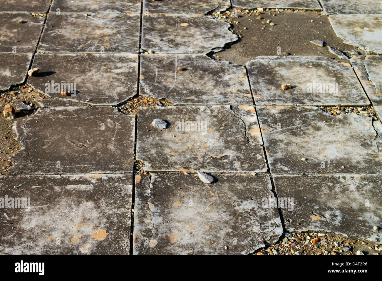 Old tile floor Stock Photo