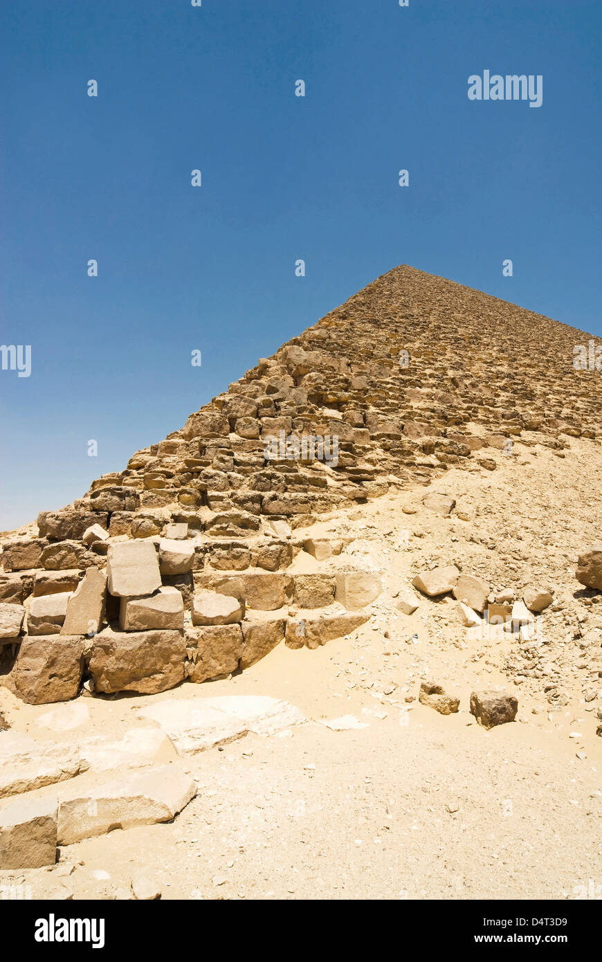 The Red Pyramid at Dashur, Senefru or Snefru Pyramid, Cairo, Egypt. Stock Photo