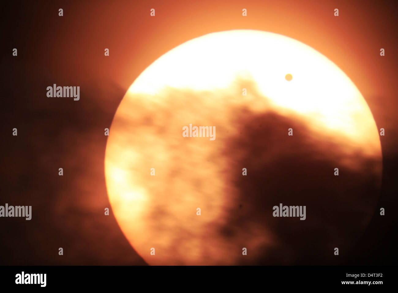 June 6, 2012 - Venus transiting the Sun. Stock Photo