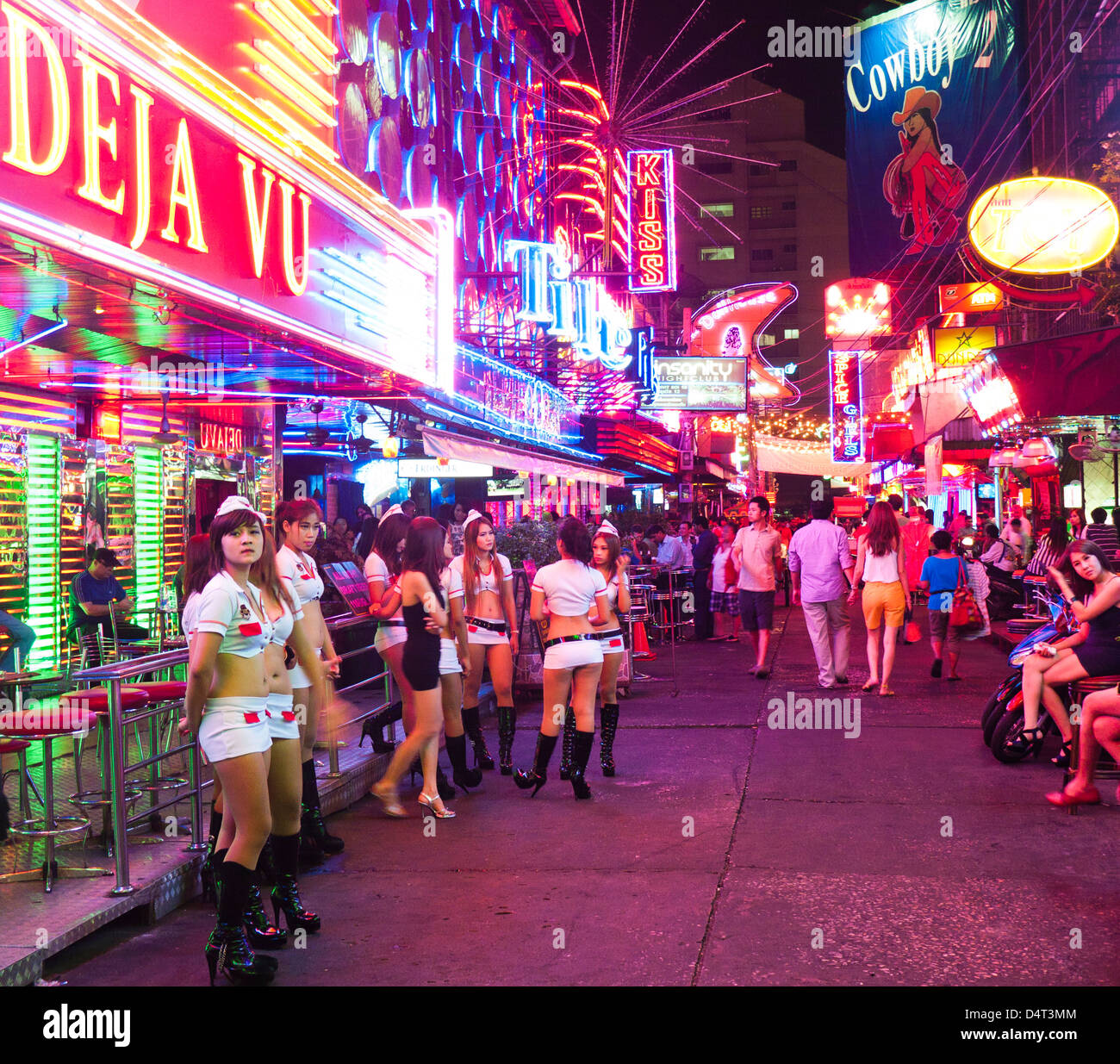 barbering piedestal hovedsagelig Soi Cowboy red-light district in Bangkok Thailand Stock Photo - Alamy