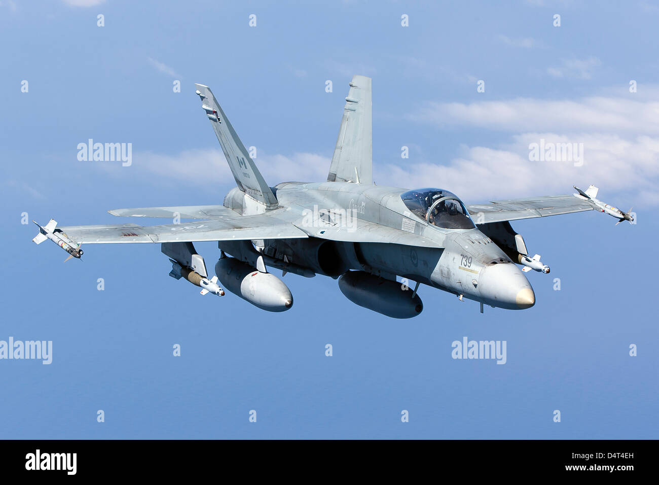 A CF-188A Hornet of the Royal Canadian Air Force. Stock Photo