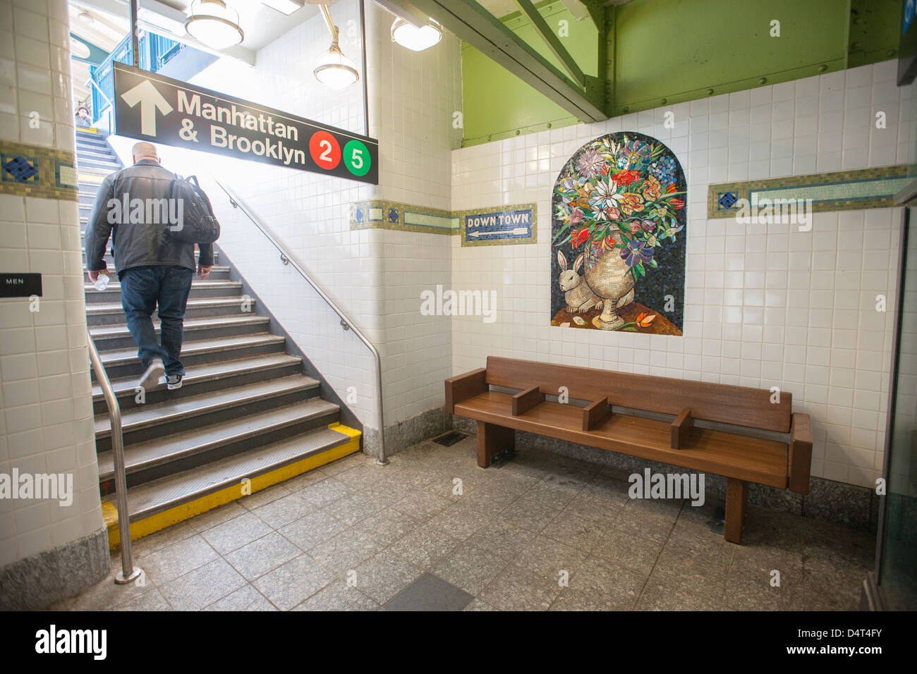 The East 180th Street station in the Bronx in New York on the Dyre Avenue line Stock Photo