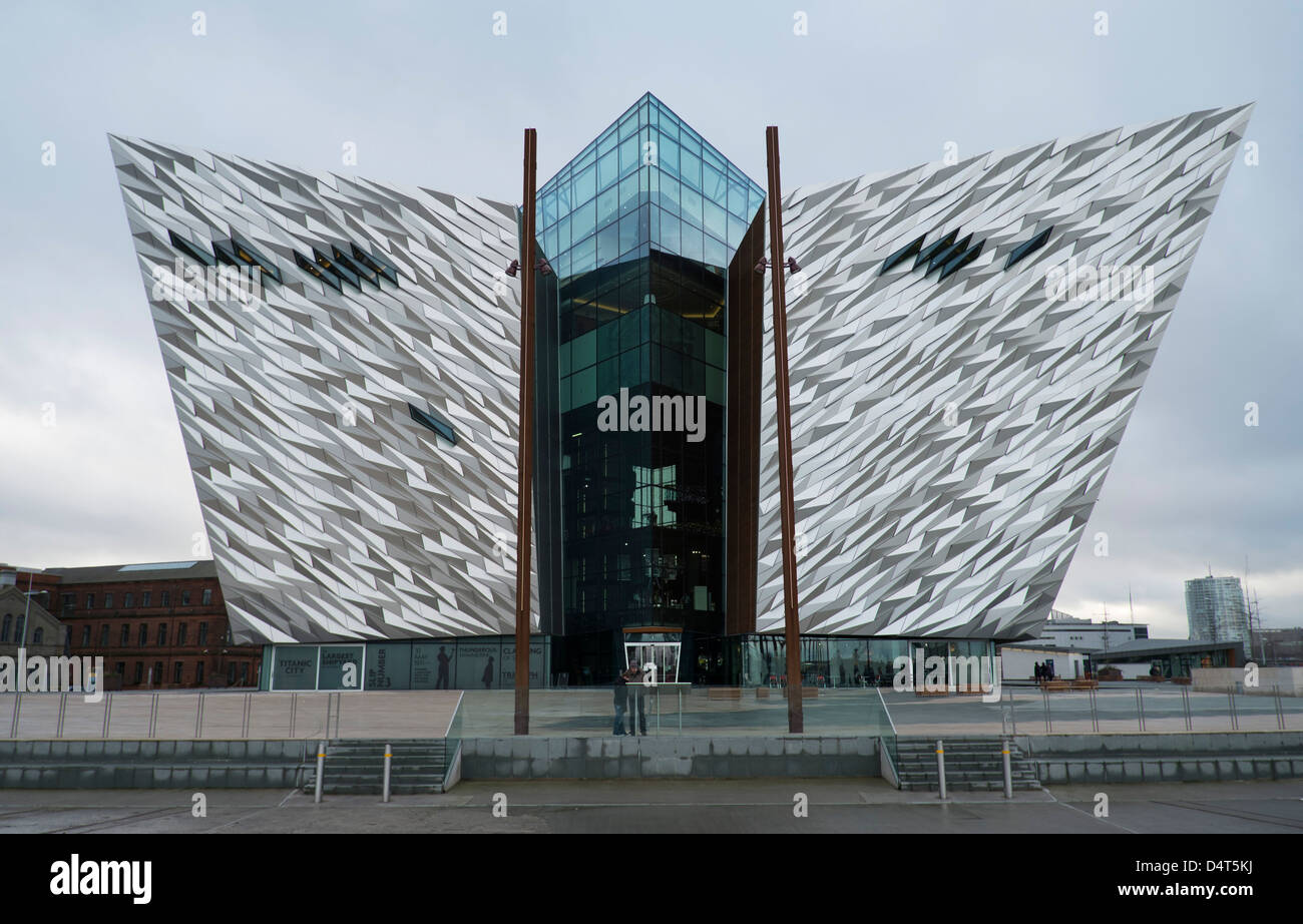 A view of the Titanic museum in Belfast. Stock Photo