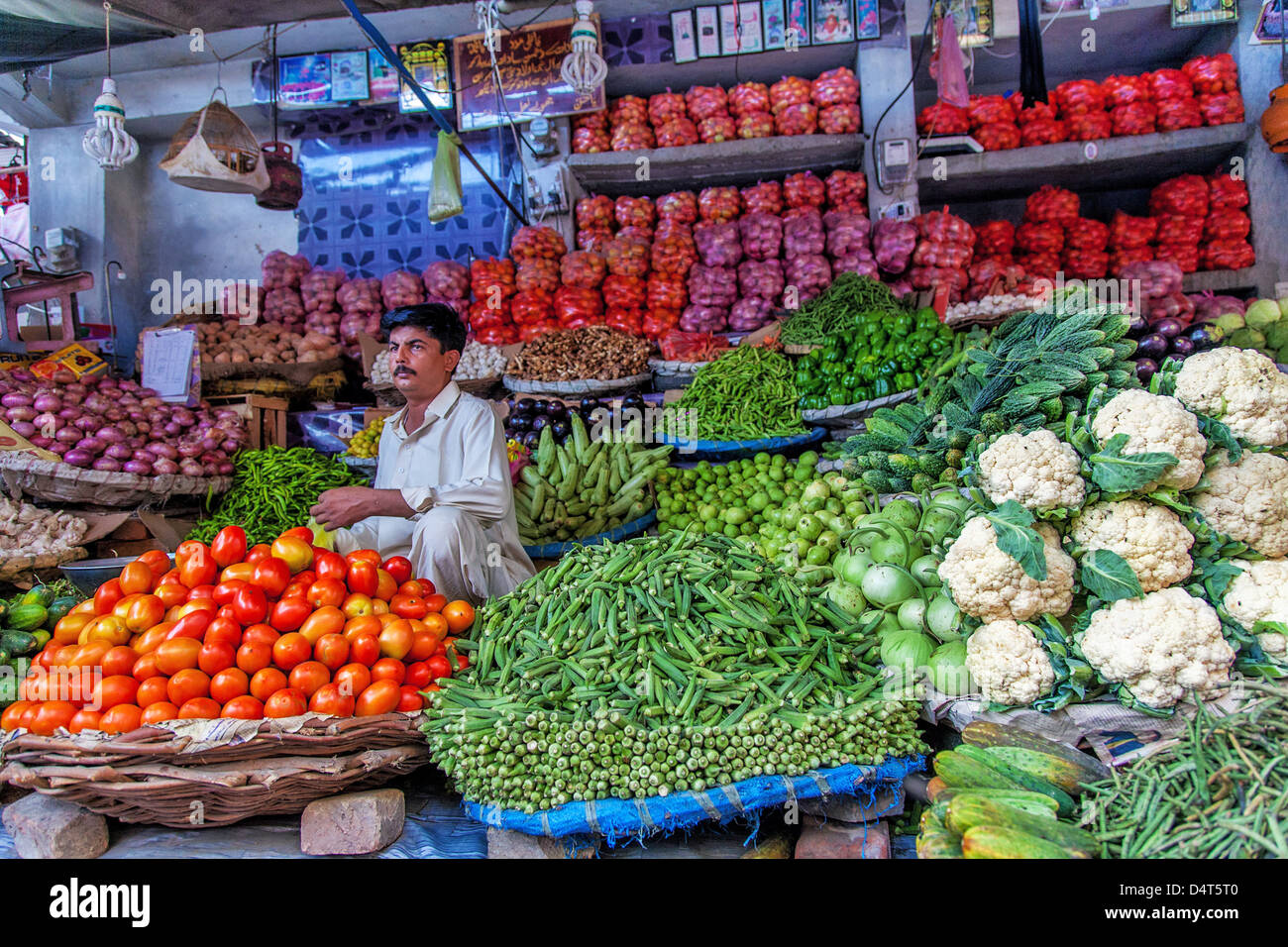 Rawalpindi Bazaar (Market) Stock Photo