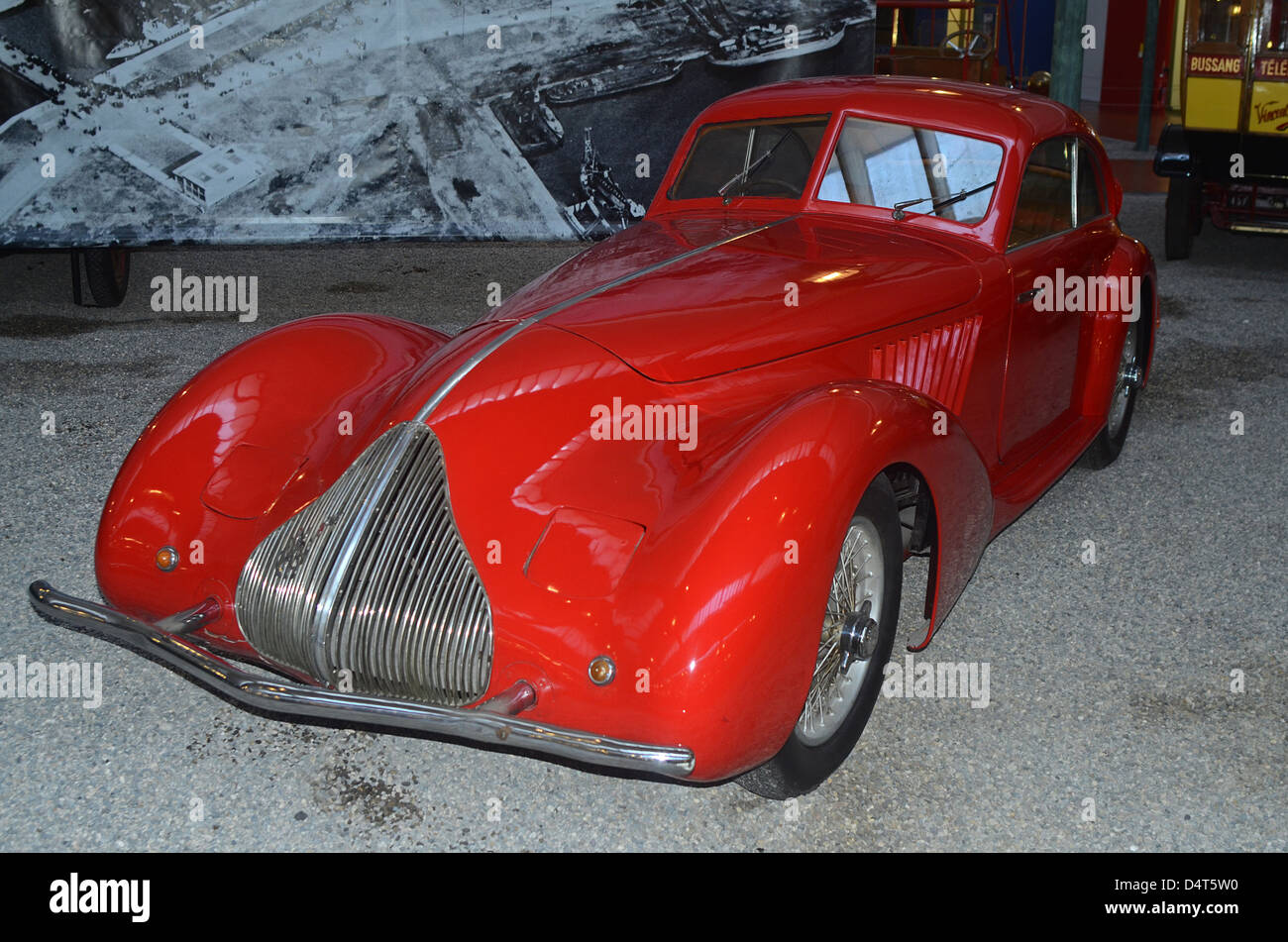 An Alfa Romeo 8c Type A from 1936 , exhibited in Cite Le Automobile in Mulhouse France Stock Photo