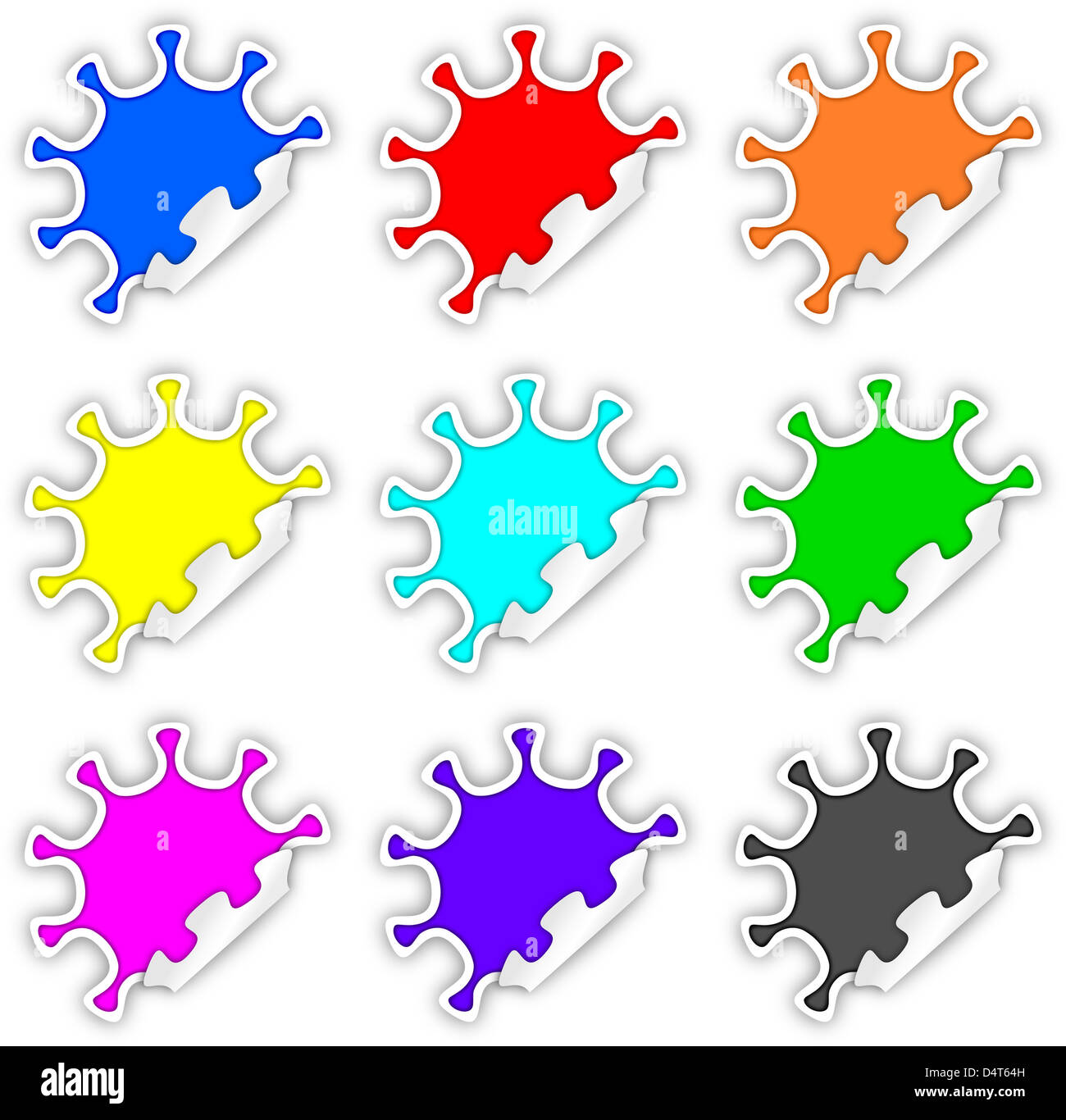 Color Splash Stickers Stock Photo