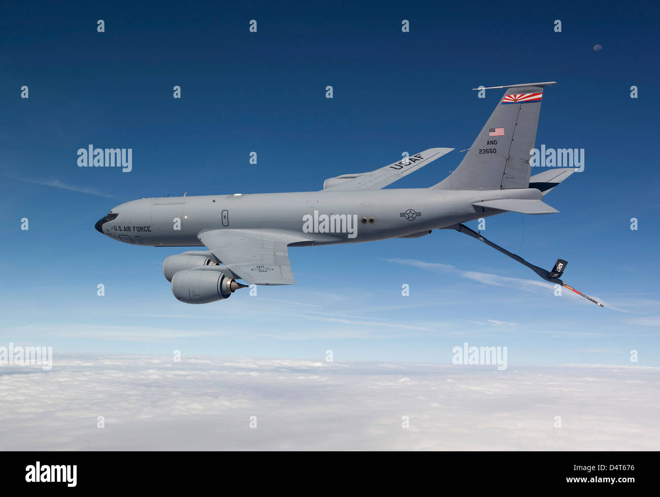 A KC135R from the 161st Air Refueling Wing flies a training mission