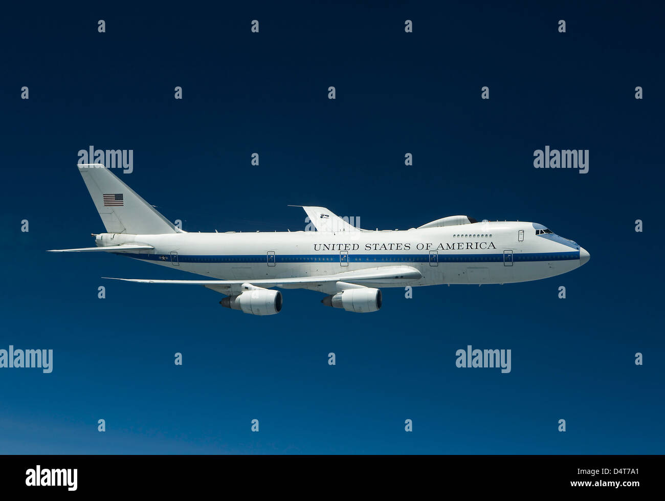 An E-4B National Airborne Operations Center aircraft. Stock Photo