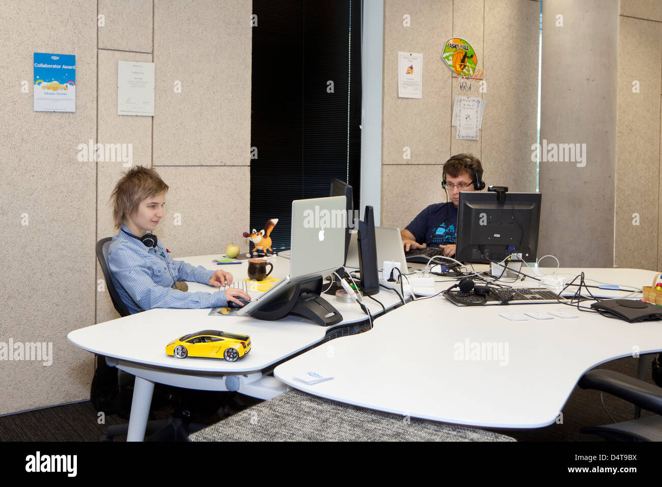 Tallinn, Estonia, in the office of the employees of Skype Skype Worldwide Headquarters Stock Photo