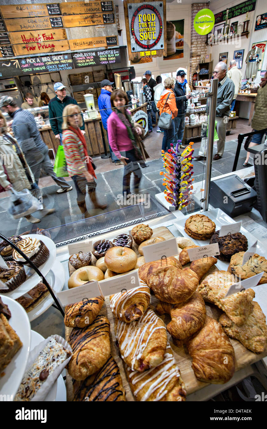 Historic Charleston City Market on Market Street in Charleston, SC