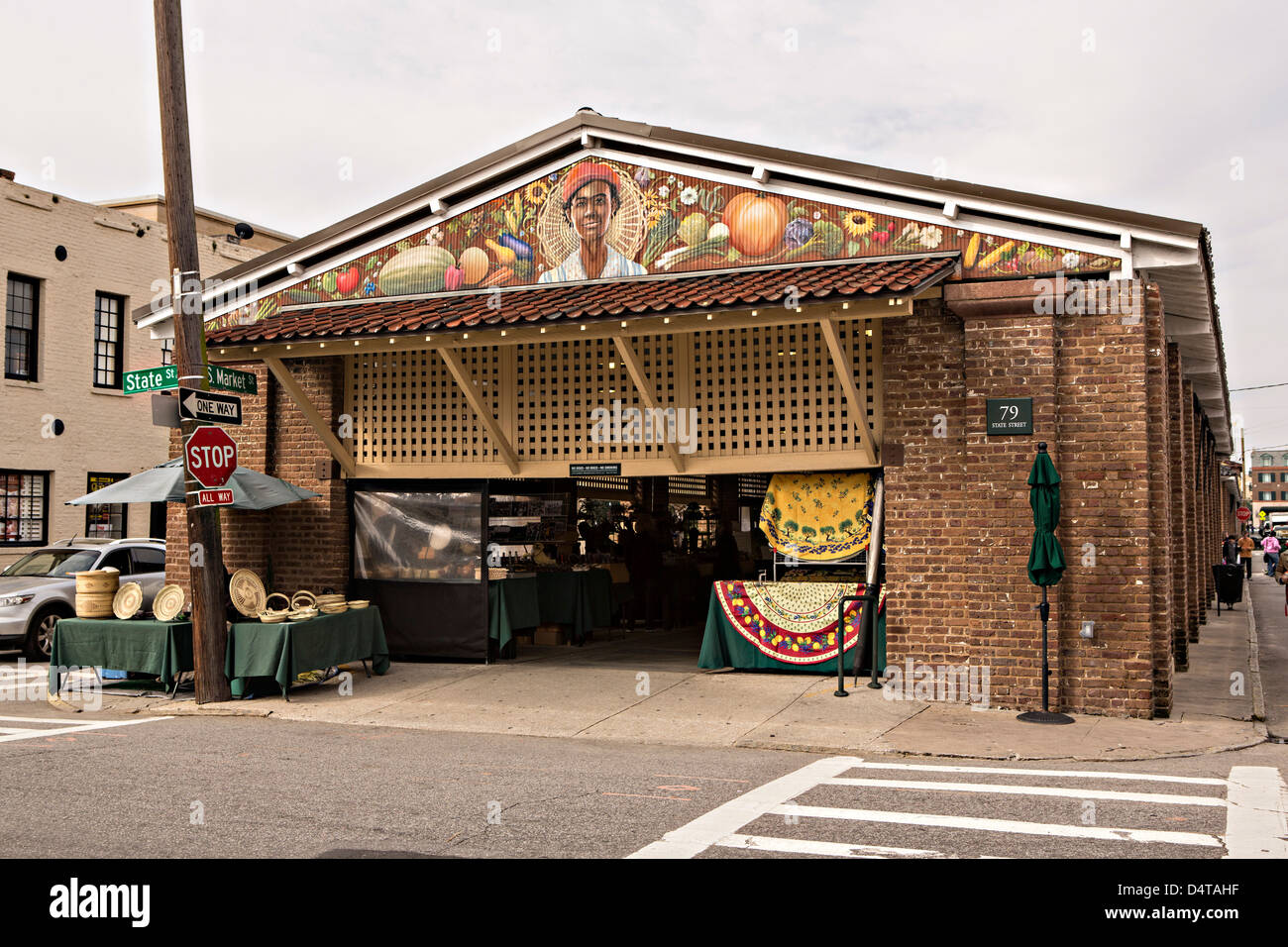 Historic Charleston City Market on Market Street in Charleston, SC
