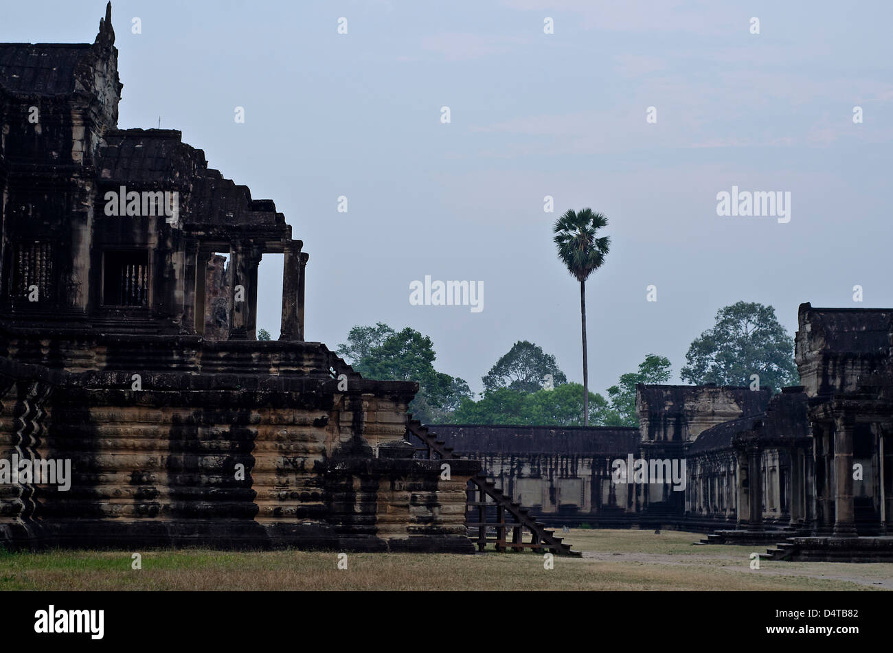 Angkor Wat temple just before closing time Stock Photo