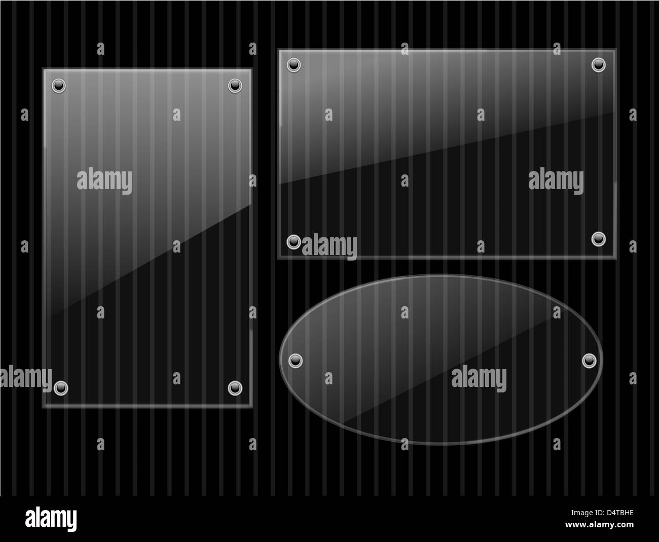 Shiny Glass Message Boards Stock Photo Alamy