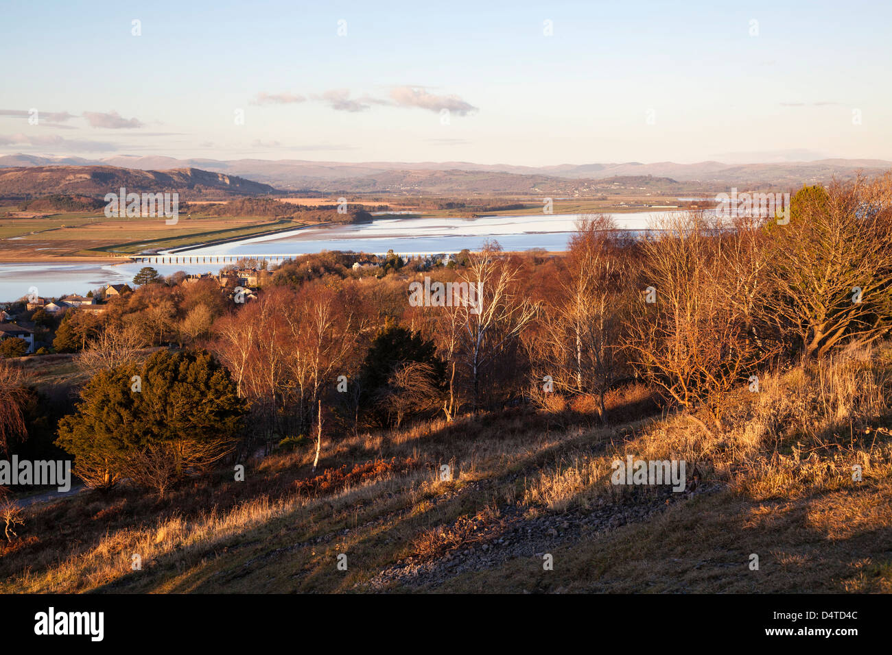 View over Milnthorpe Sands from Arnside Knott Stock Photo - Alamy