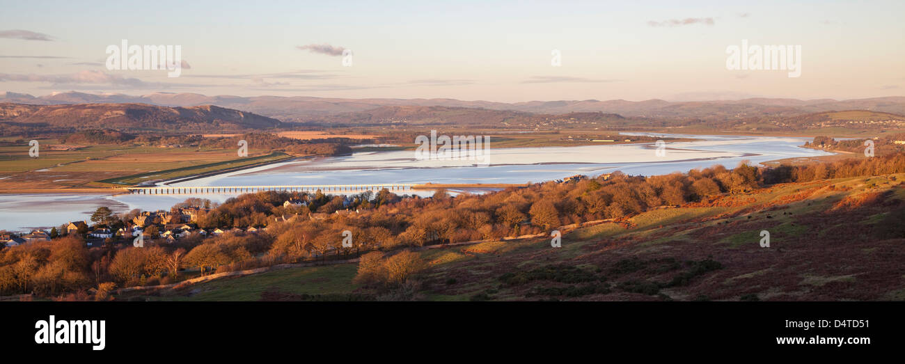 View over Milnthorpe Sands from Arnside Knott Stock Photo - Alamy