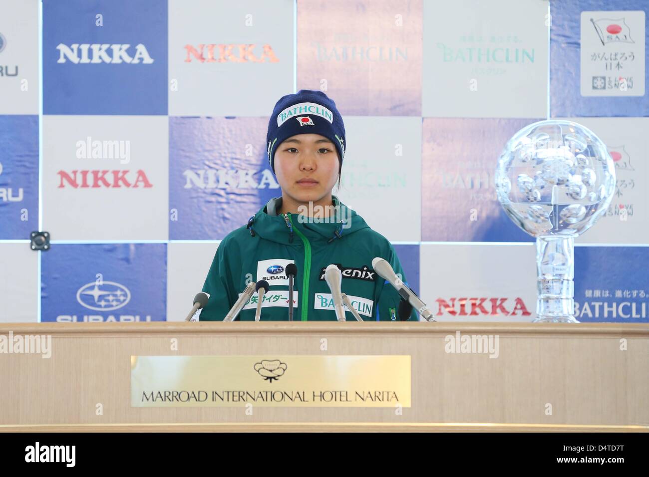 Sara Takanashi, MARCH 19, 2013 - Ski Jumping : Sara Takanashi attends a press conference in Chiba, Japan. (Photo by AFLO SPORT) Stock Photo