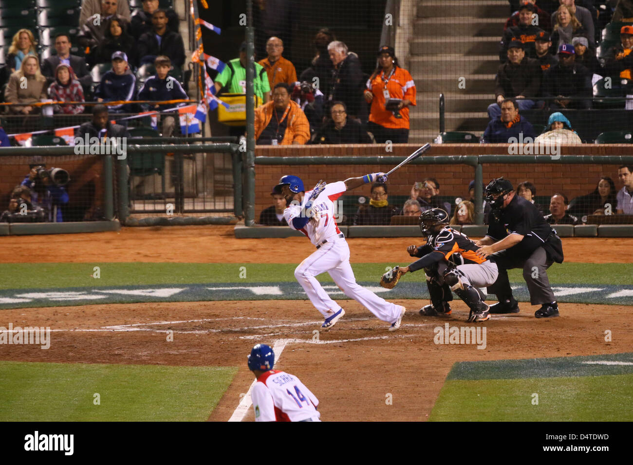 Jose Reyes (DOM),  MARCH 18, 2013 - WBC :  World Baseball Classic 2013  Championship Round  Semifinal 2  between Netherlands 1-4 Dominican Republic  at AT&T Park in San Francisco, California, United States.  (Photo by AFLO) Stock Photo