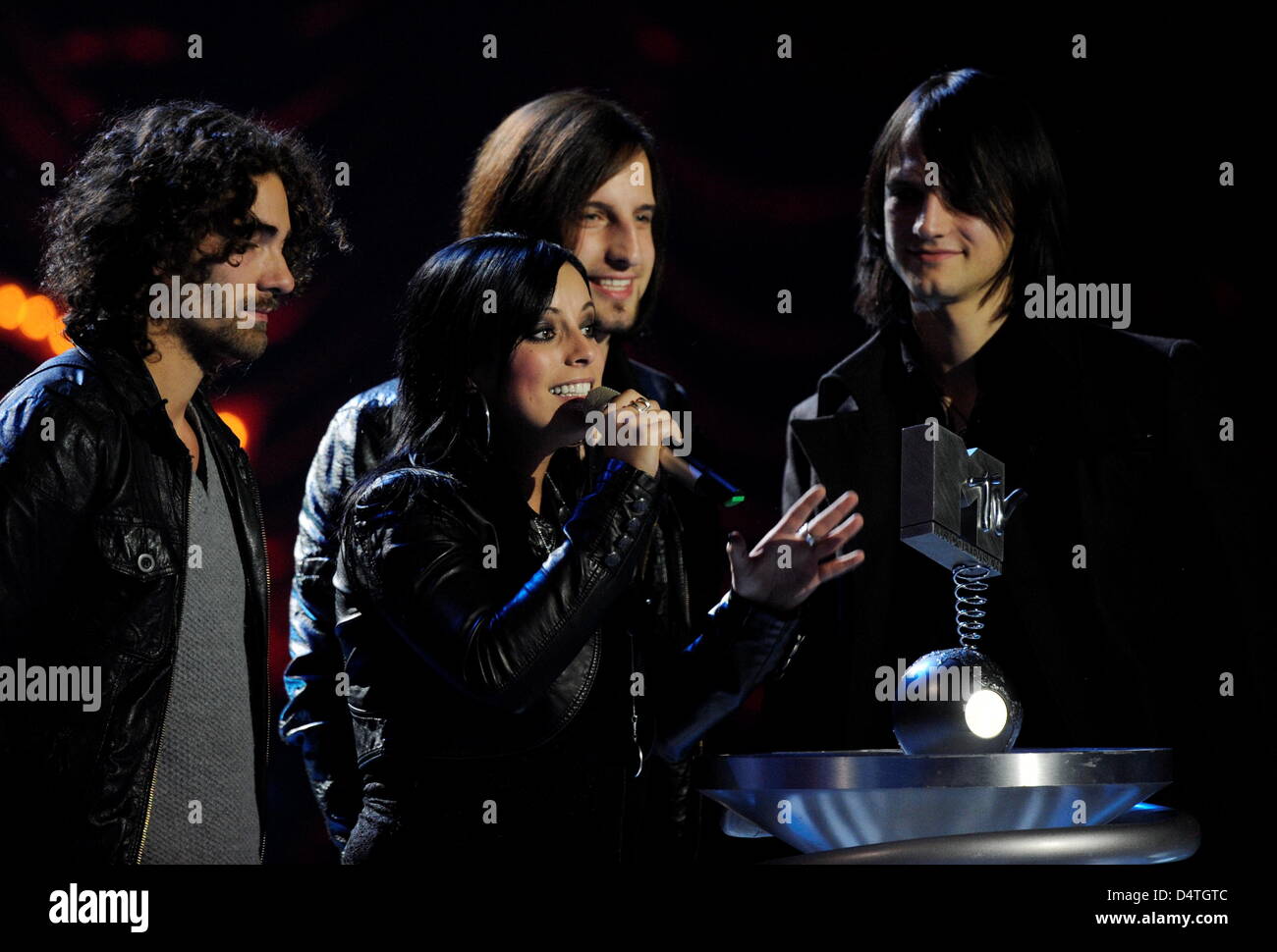 The German band Silbermond pictured during the MTV Europe Music Awards ...