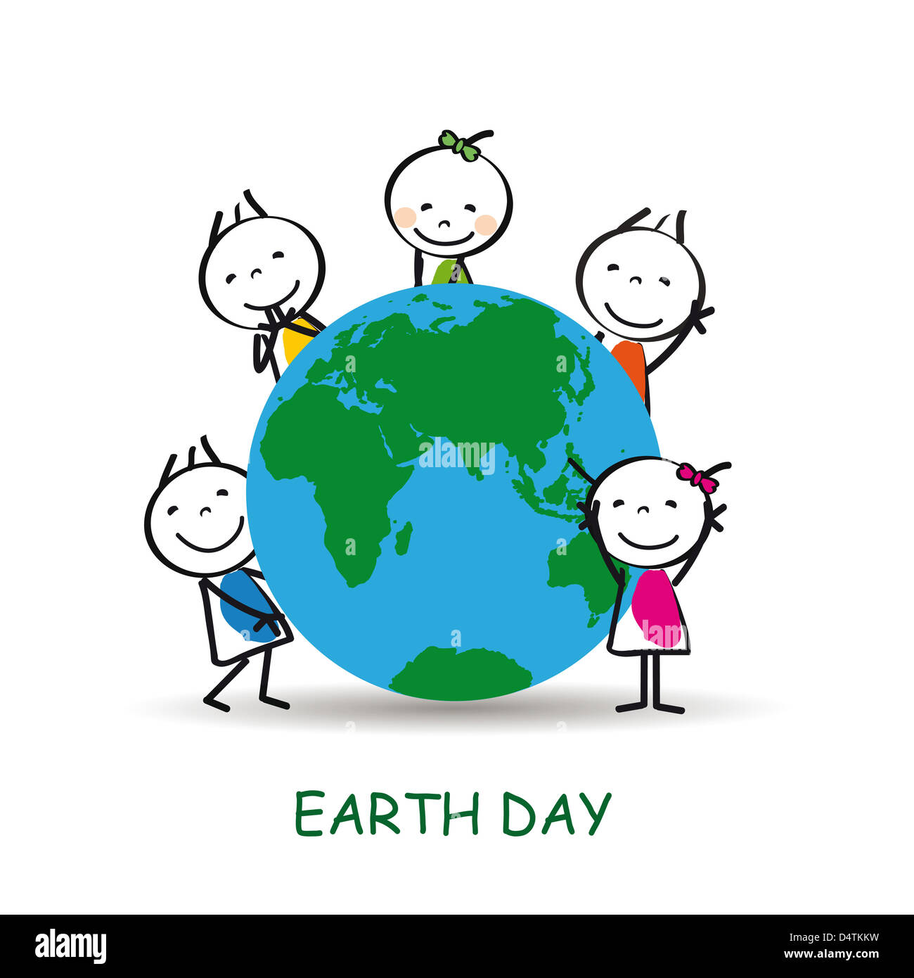 Earth Day Eco Friendly Concept Like Childs Hand Drawn Doodle Colorful  Vector Art Stock Illustration - Download Image Now - iStock