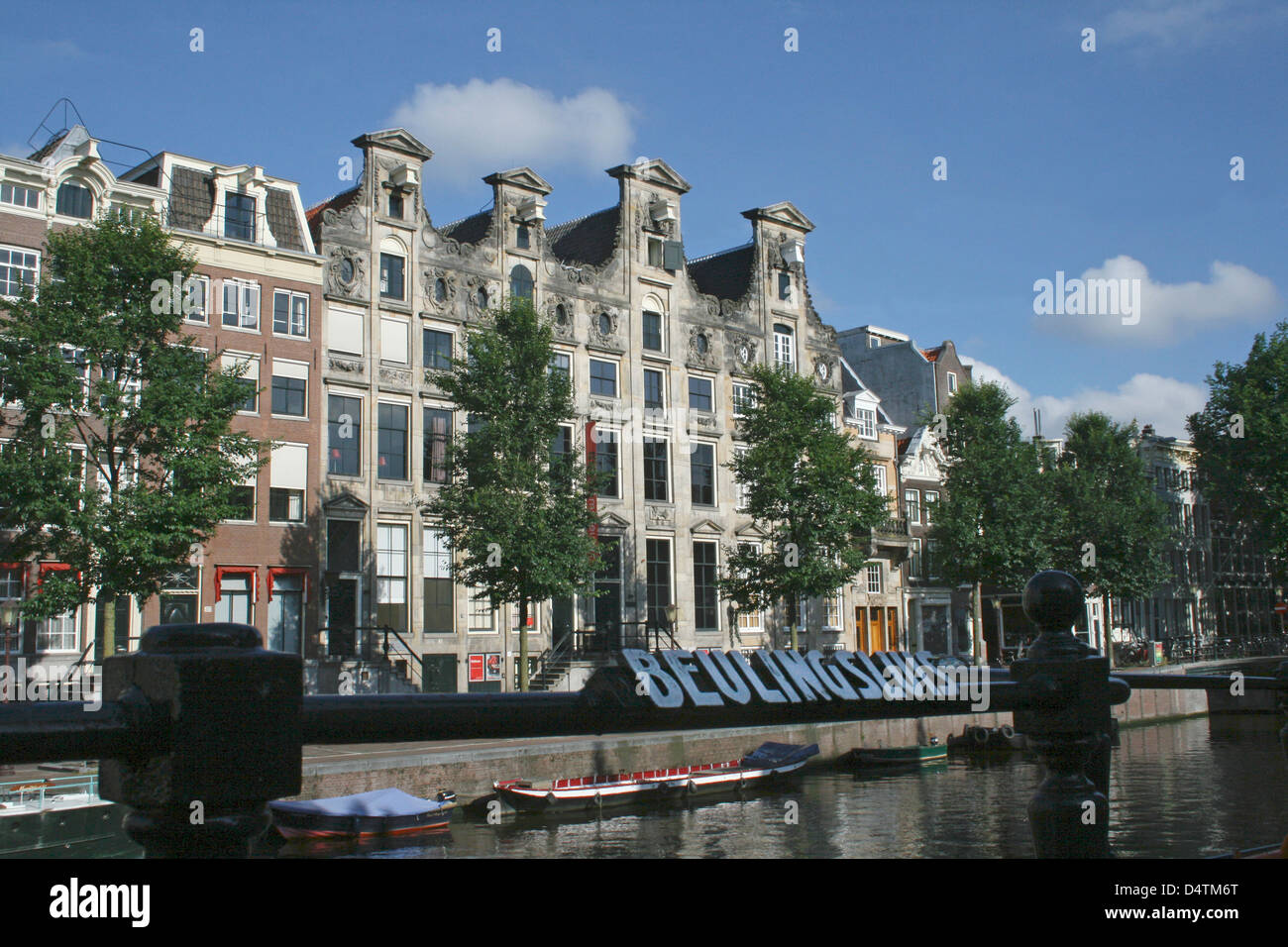 The Netherlands Holland Amsterdam Herengracht 366 Architecture Dutch Baroque 1662Architect Philips Vingboons Facade Neck Gable Stock Photo