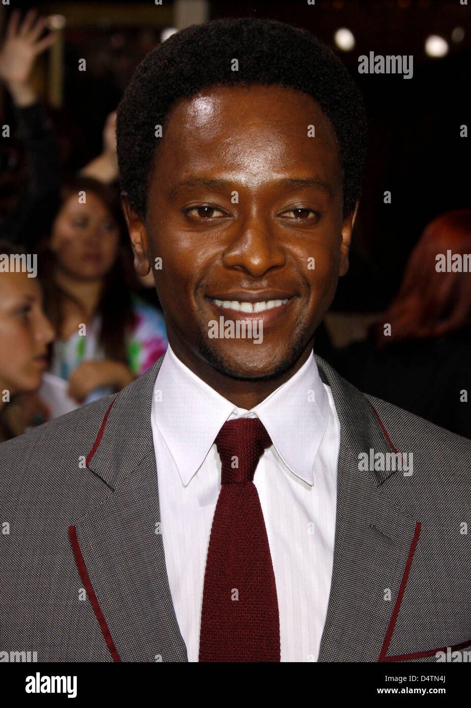 Actor Edi Gathegi arrives at the world premiere of the film 'Twilight: New Moon' at Bruin and Village Theaters in Westwood, Los Angeles, USA, 16 November 2009. Photo: Hubert Boesl Stock Photo