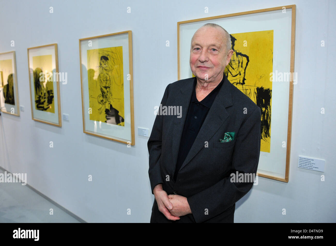 Artist Georg Baselitz Poses In An Exhibition Of His Most Important Stock Photo Alamy