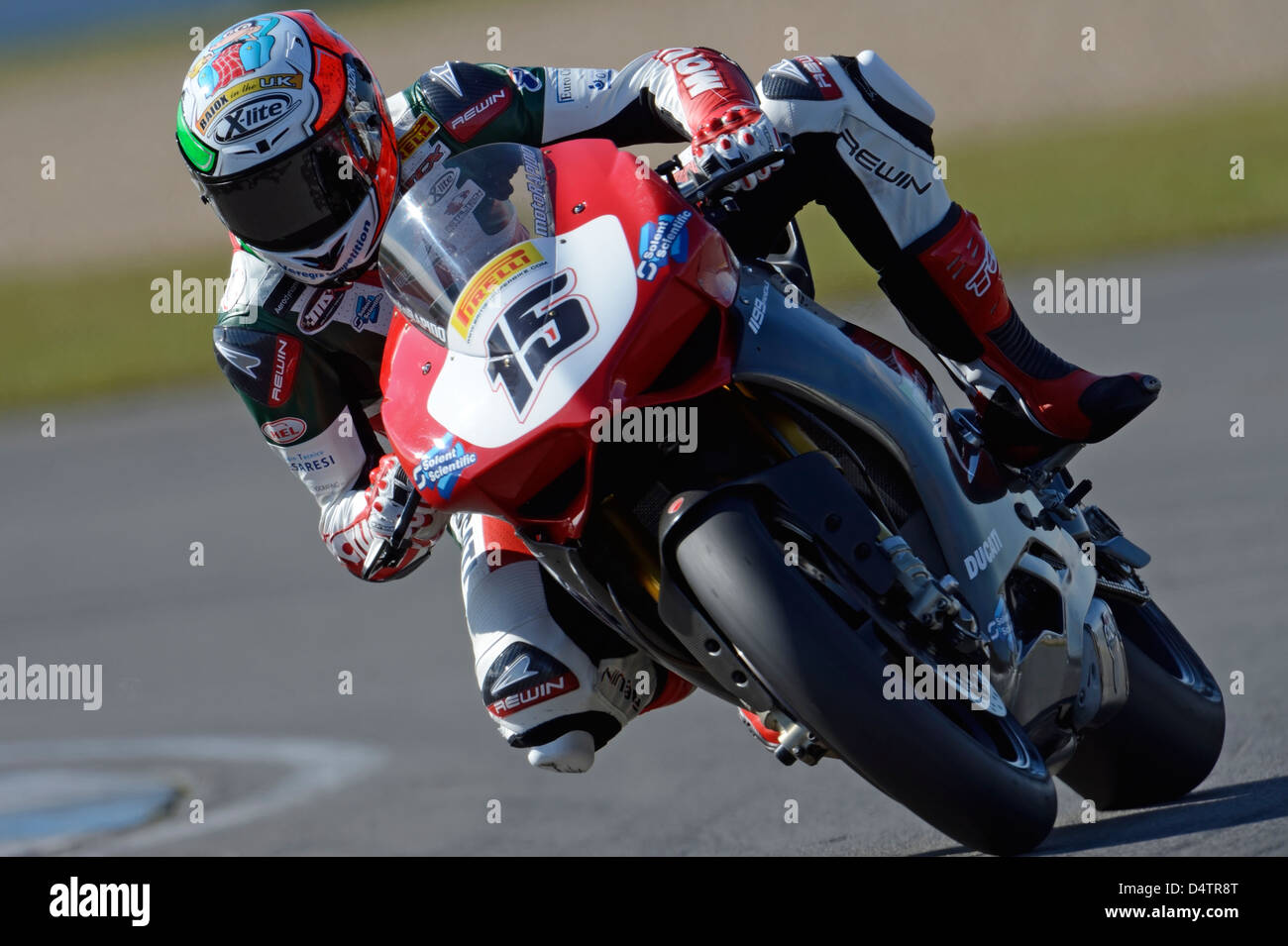 matteo baiocco on the ducati, bsb 2013 Stock Photo