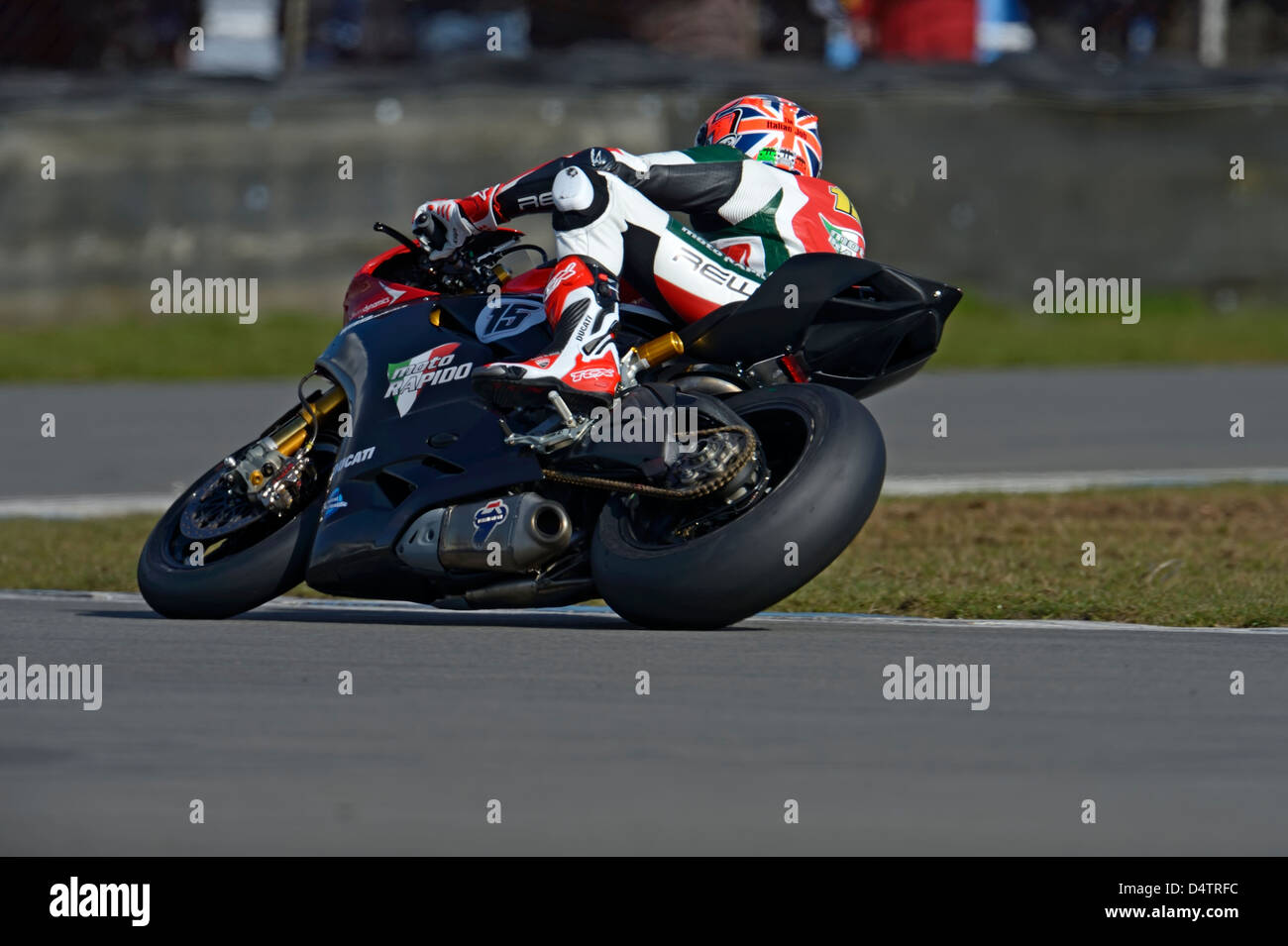 matteo baiocco on the ducati, bsb 2013 Stock Photo