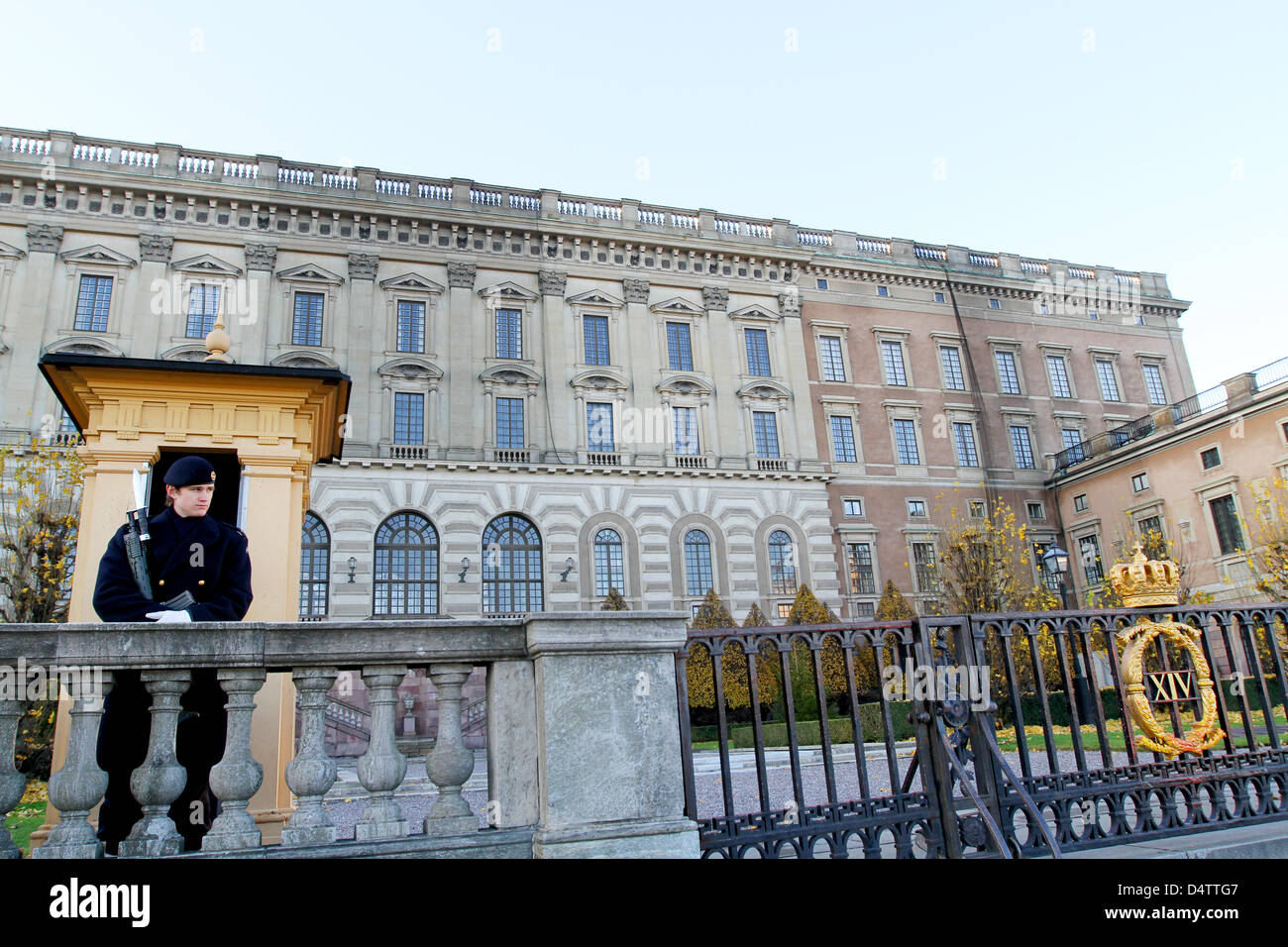 Exterior view on the Royal Palace in Stockholm, Sweden, 21 November 2009. Photo: Patrick van Katwijk Stock Photo