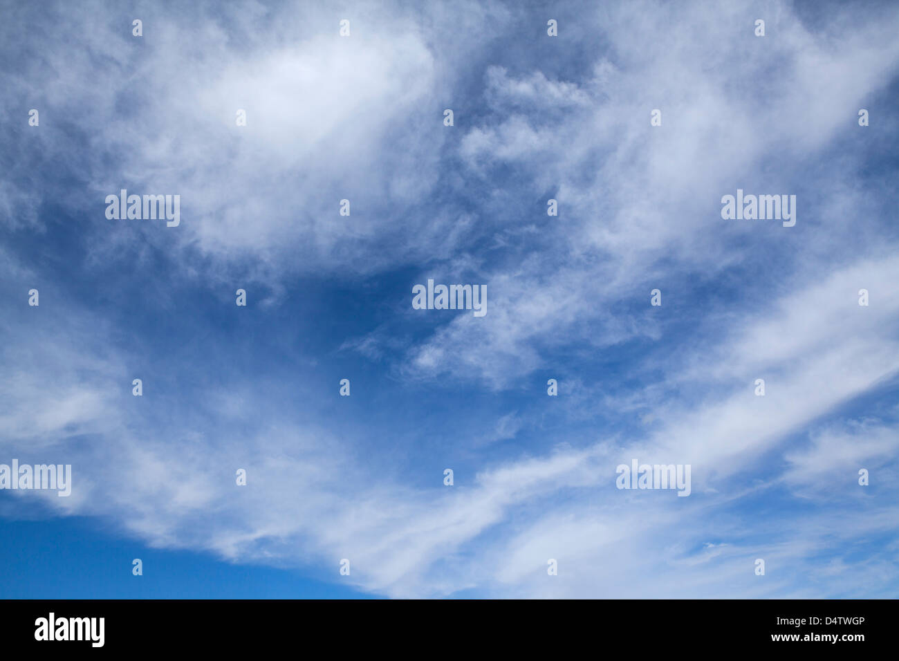 Interesting Cloud Formations against a Blue Sky, Great Backdrop Stock Photo