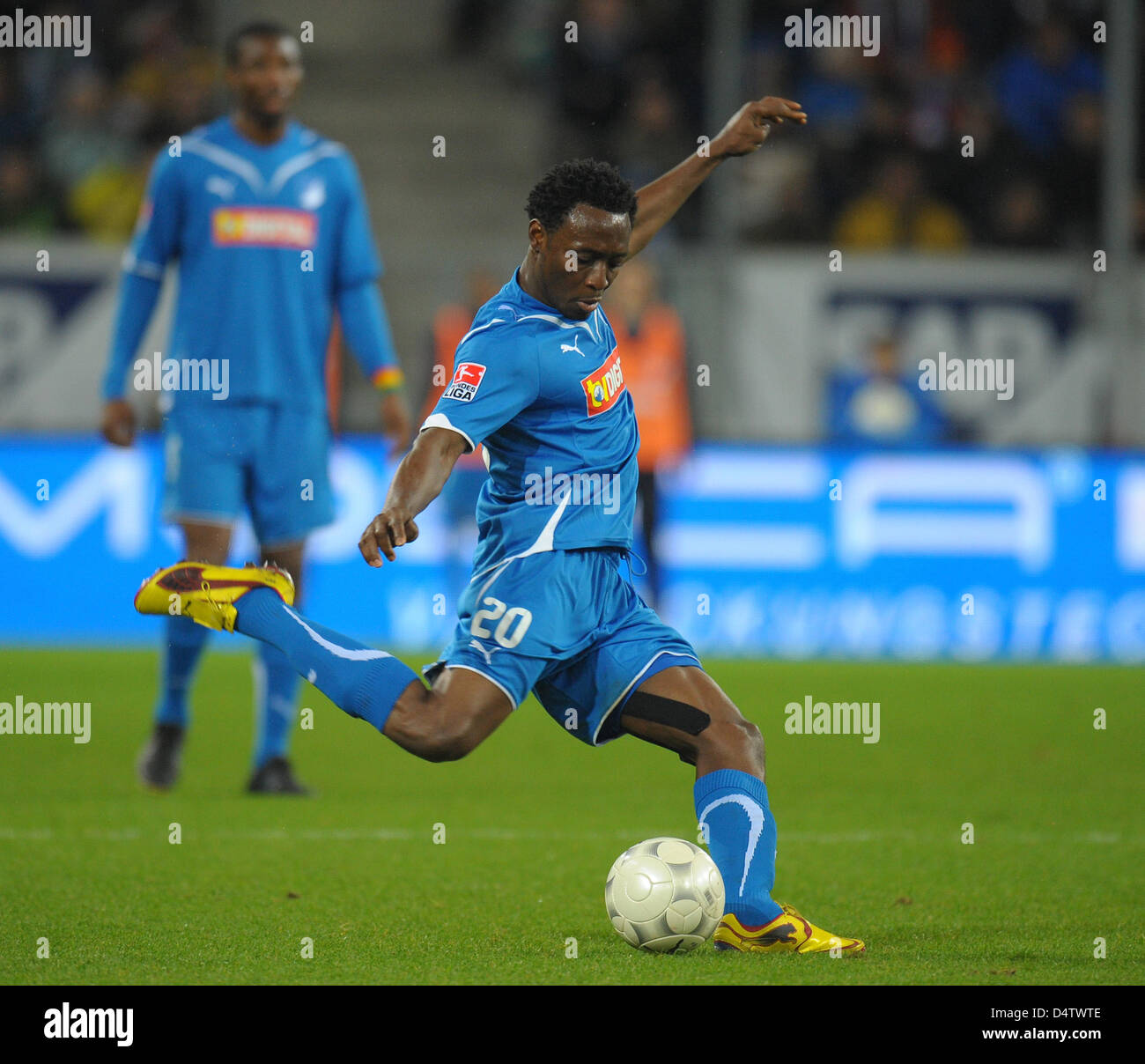 Hoffenheim?s Chinedu Obasi plays the ball during the Bundesliga soccer ...