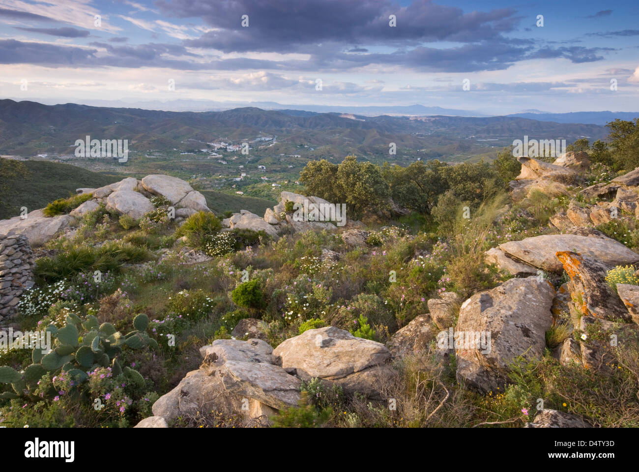 Northward View from Sierra de la Atalaya, Adalusia; Almeria province, Spain Stock Photo