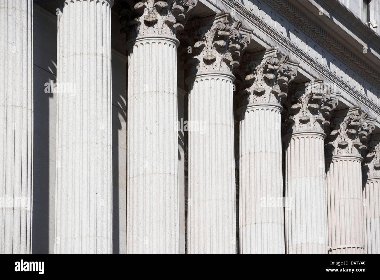 Columns of ornate building Stock Photo