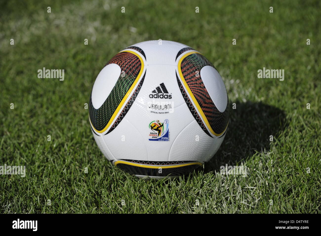 An undated adidas handout of Jabulani, the official ball for the FIFA 2010 World Cup South Africa. (ATTENTION: EMBARGO CONDITIONS! Do not use earlier than 04 December 2009, 15:00h CET) / HANDOUT / EDITORIAL USE ONLY Stock Photo