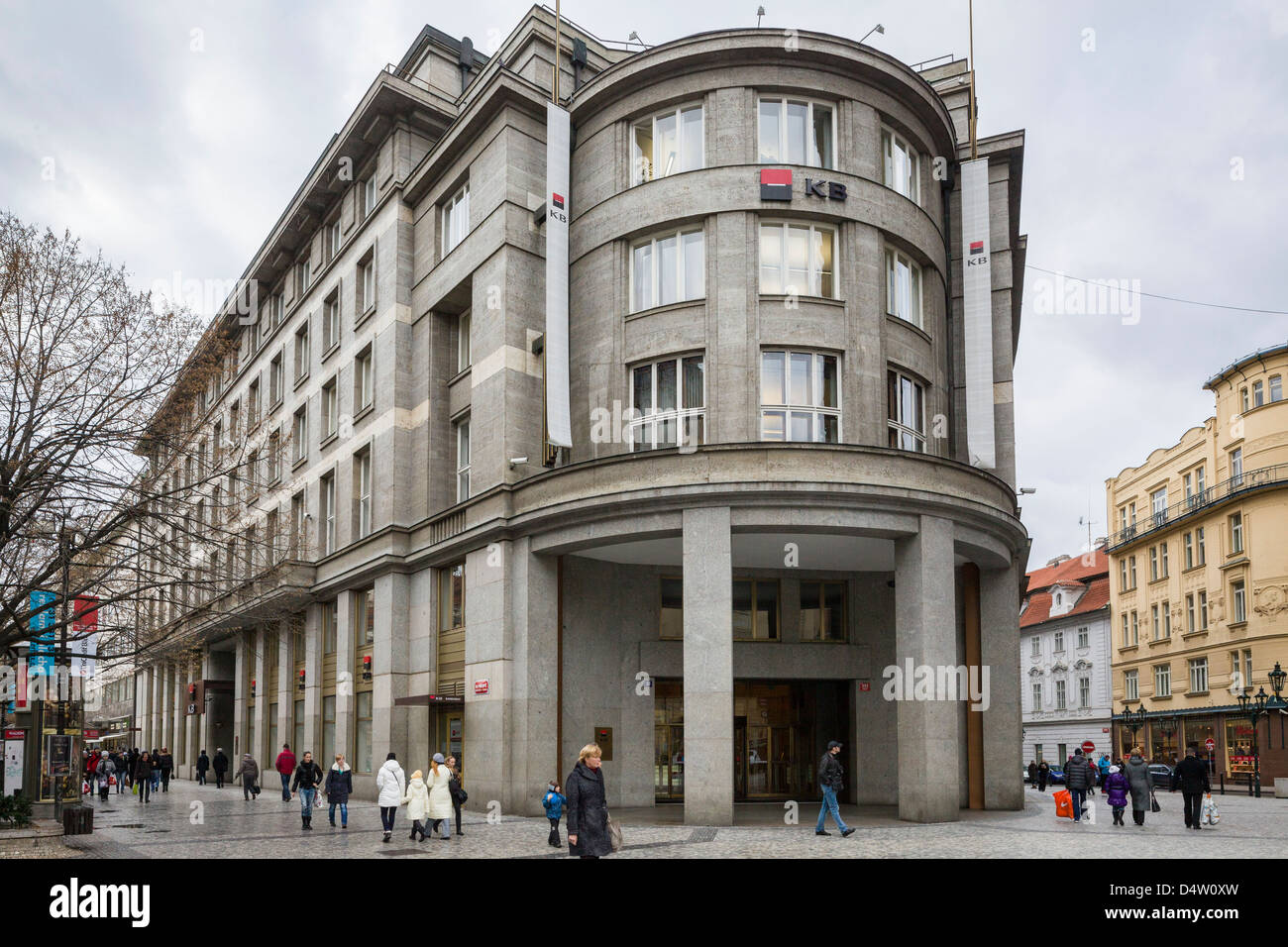 Czech Republic, Prague, Office Building On Crossing Of Streets "Na ...