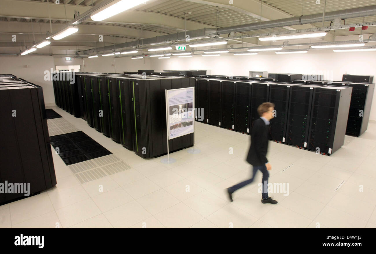 Interior view of a part of new German High Performance Computing Centre ...