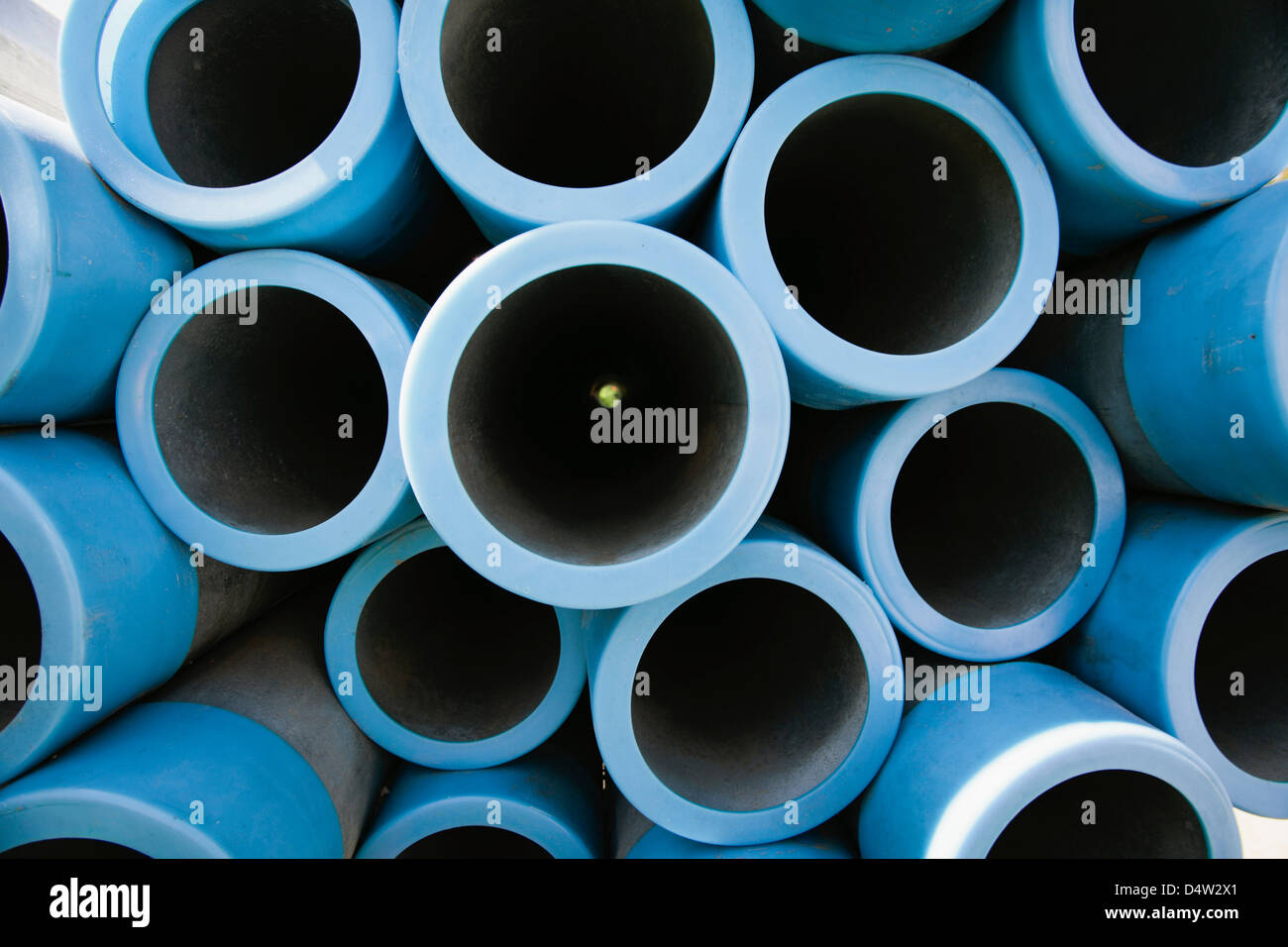 Close up of pipes at construction site Stock Photo