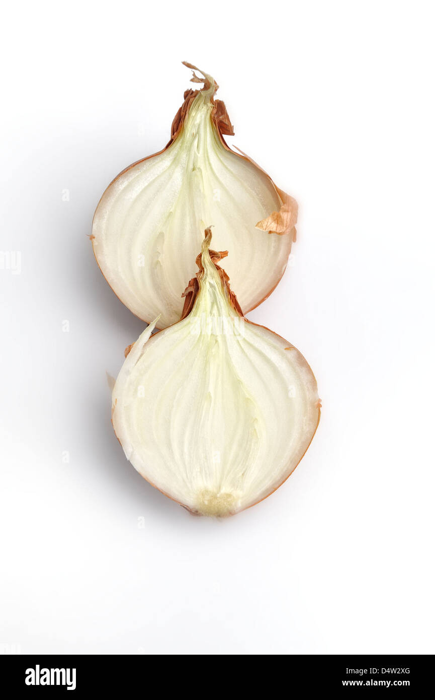 Onion cut in half Stock Photo Alamy