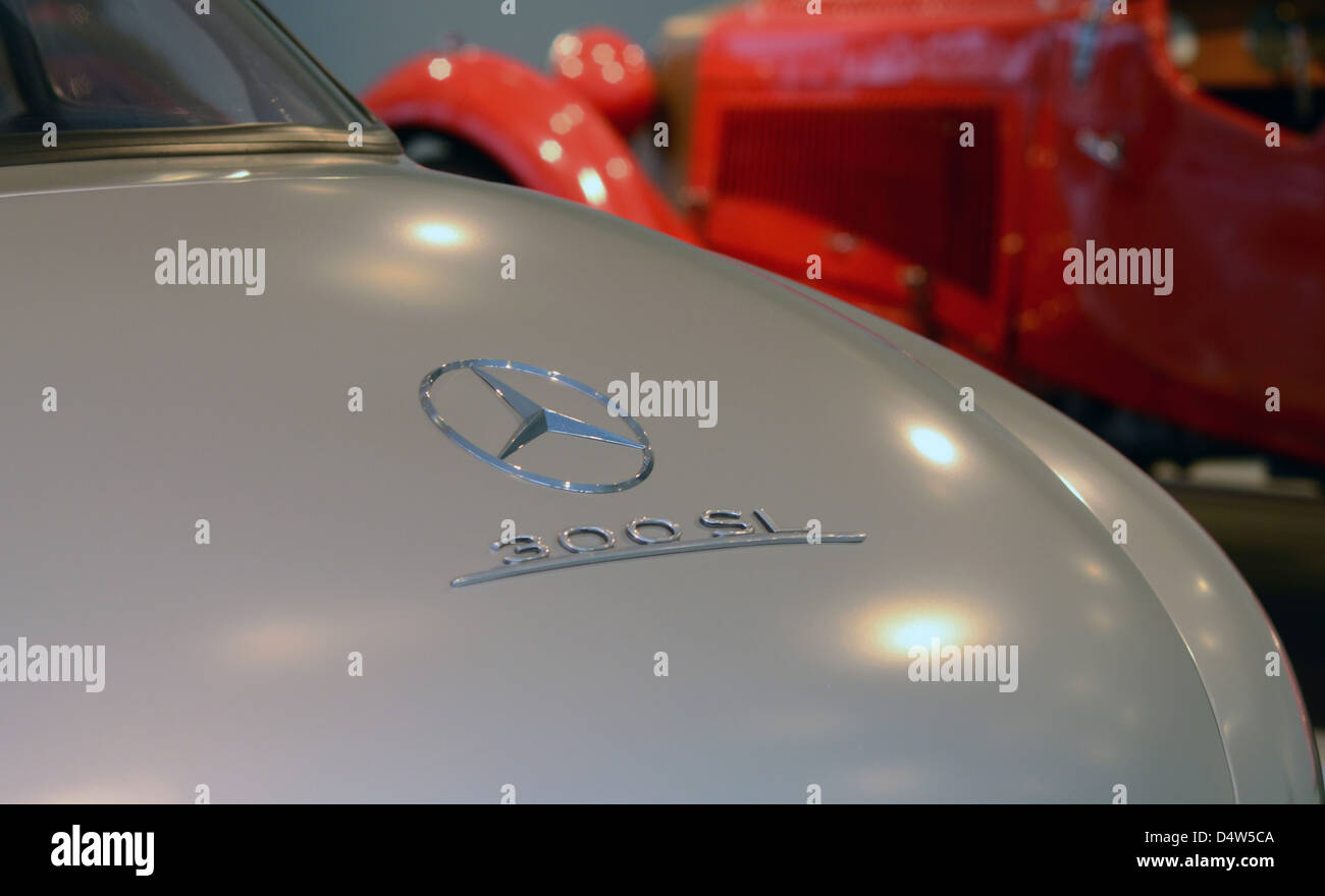 Detail of the rear of a Mercedes 300SL race car from the Mille Migla ...