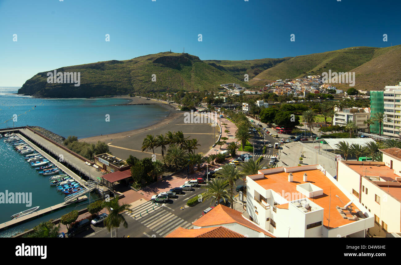 Bay and beach in San Sebastian La Gomera Canaria Spain Stock Photo