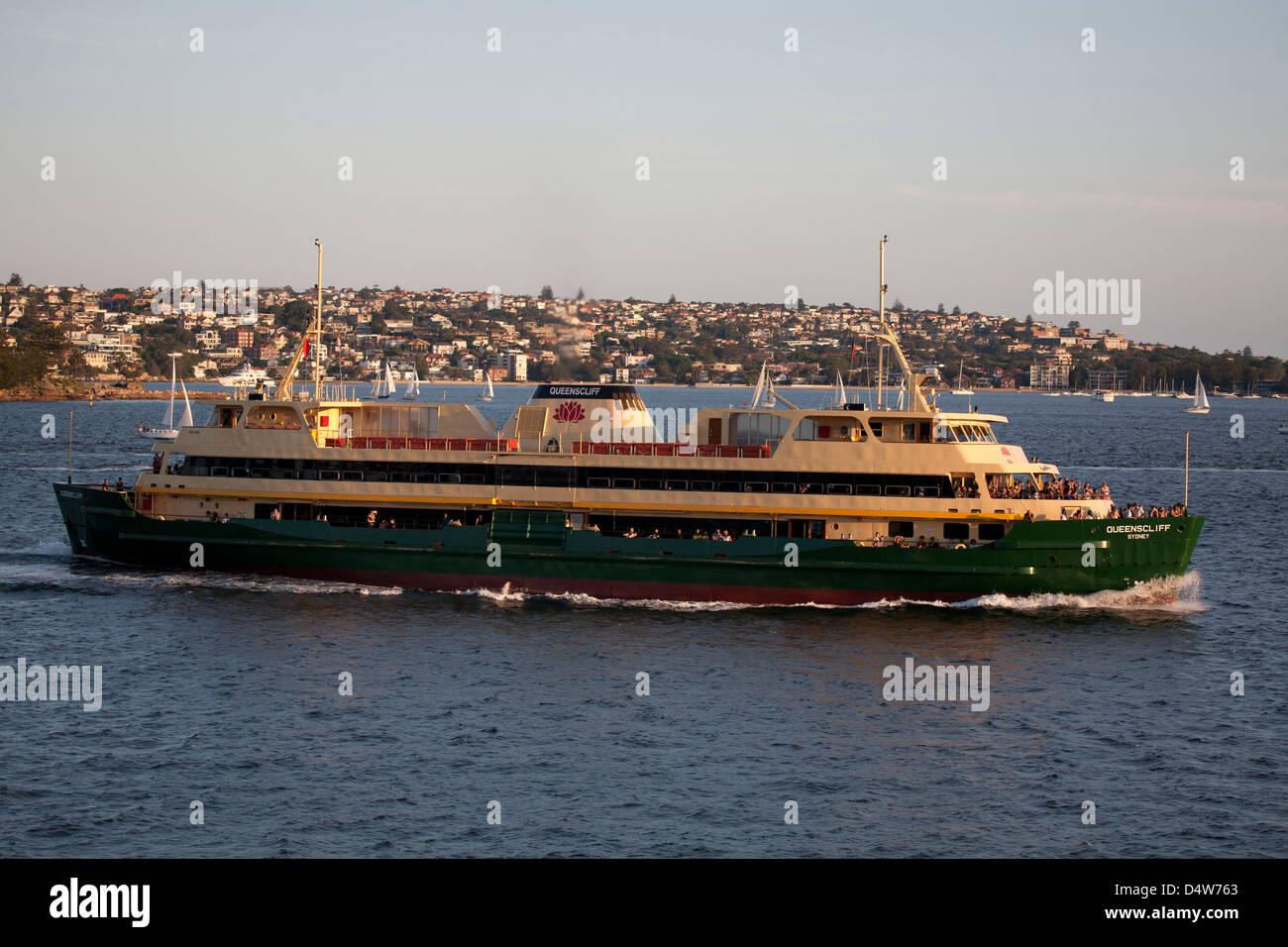 Manly Sydney Harbour Ferry "Queenscliff" on Sydney Harbour Sydney Australia Stock Photo