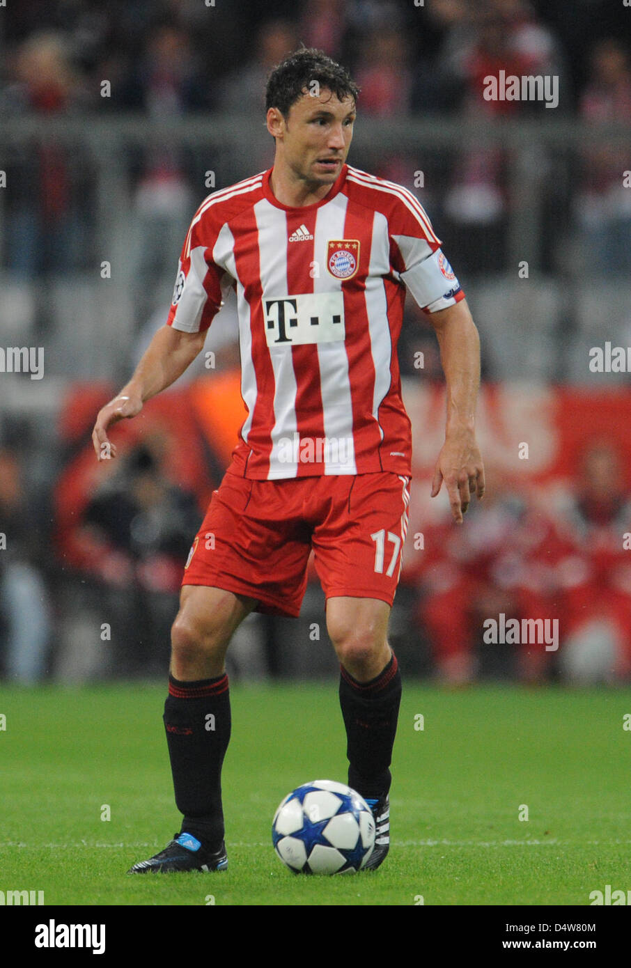 Munich S Mark Van Bommel Controls The Ball During Uefa Champions League Group E Match Fc Bayern Munich Vs As Roma In Munich Germany 15 September 2010 Munich Won The Match With 2 0