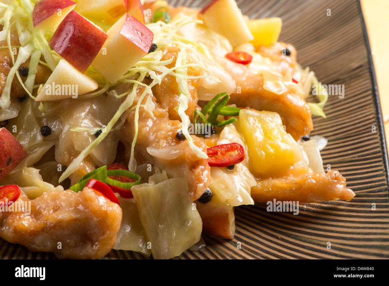 Korean food "Chicken sour and sweet Stock Photo Alamy