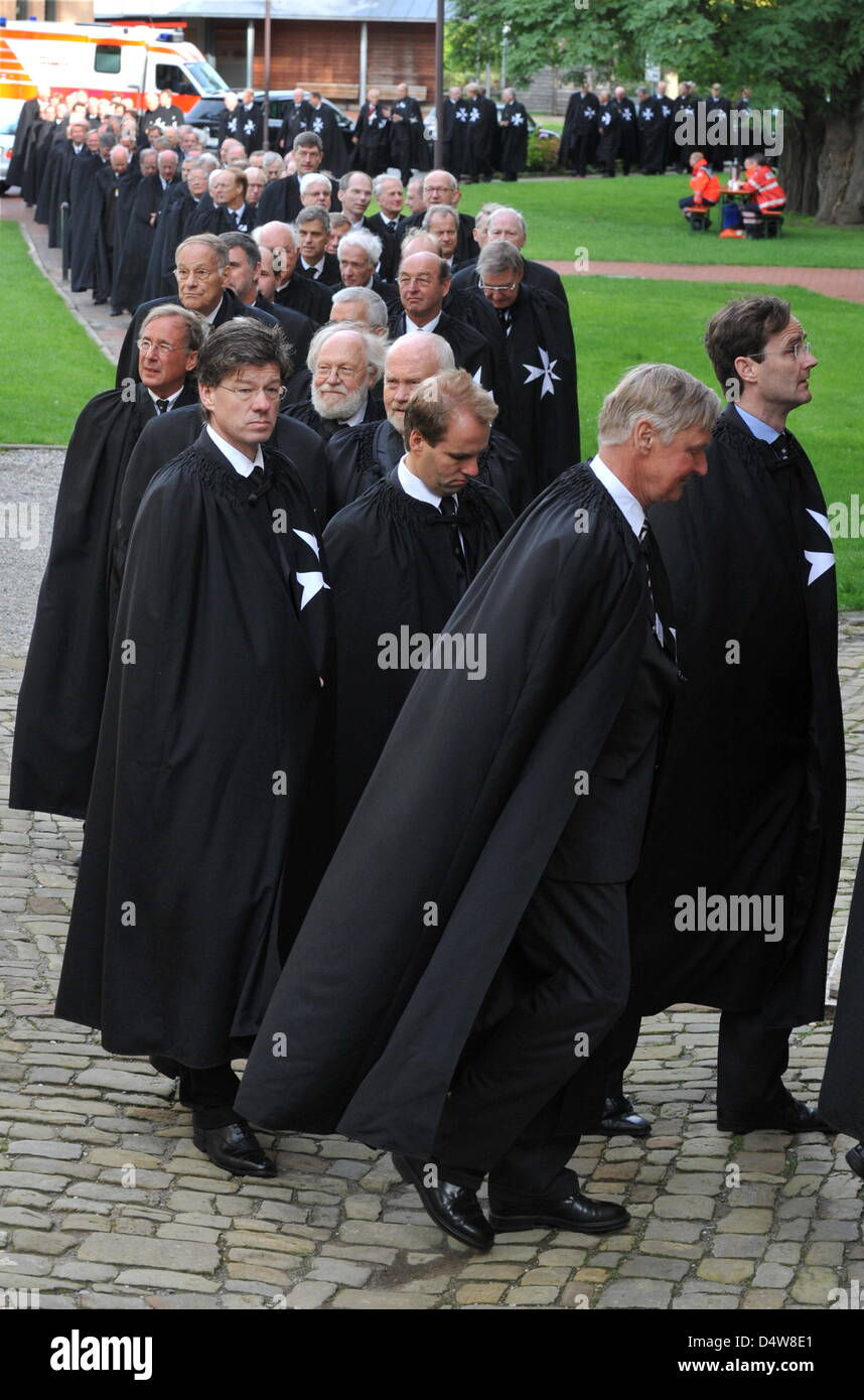 Some 200 members of the Order of Saint John arrive