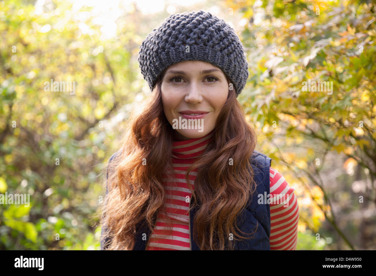 Woman point copy space outdoors hi-res stock photography and images - Alamy
