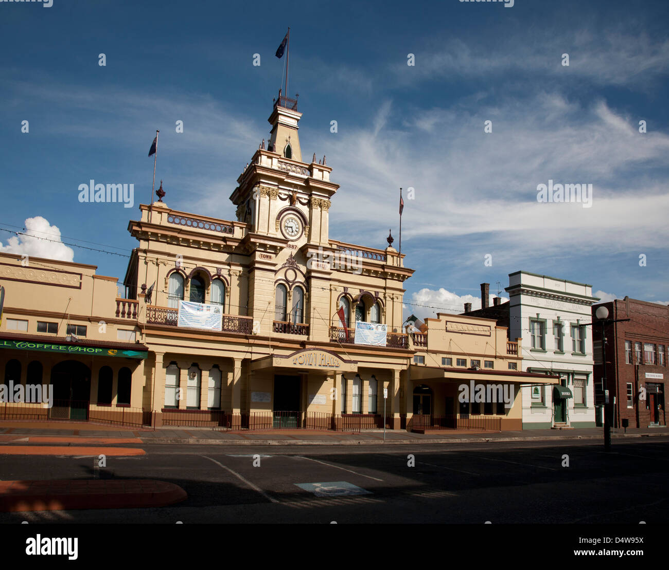Glen Innes Town Hall Sir Henry Parkes laid the foundation stone in 1875. New South Wales Australia Stock Photo