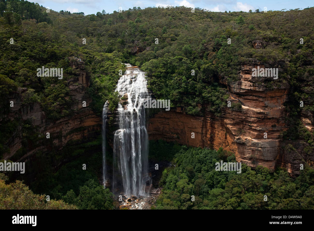 View of Wentworth Falls from Princes Rock Lookout Blue Mountains New