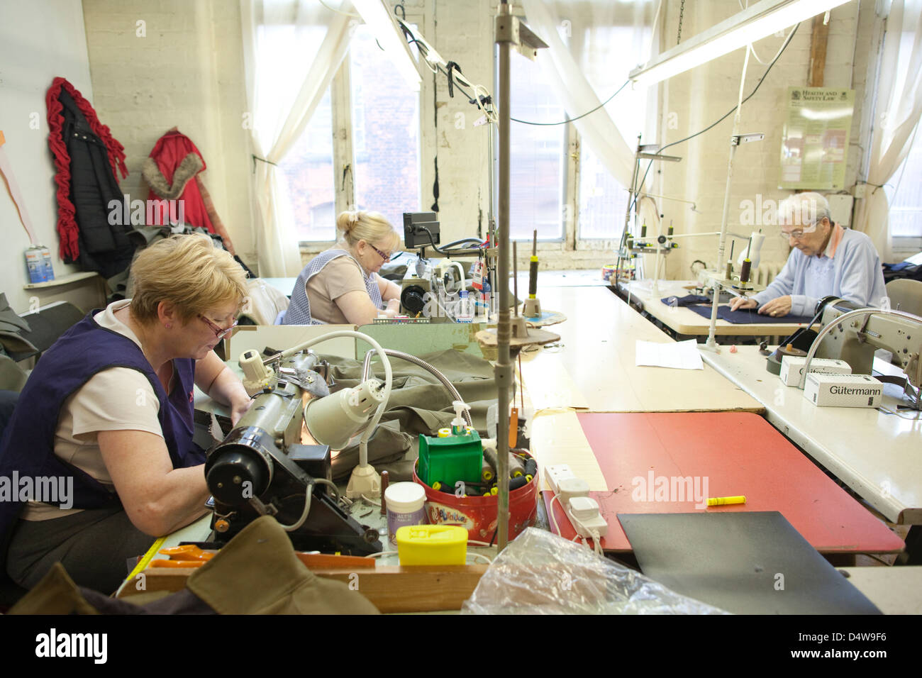 Factory floor at British clothes manufacturer Private White V.C. in