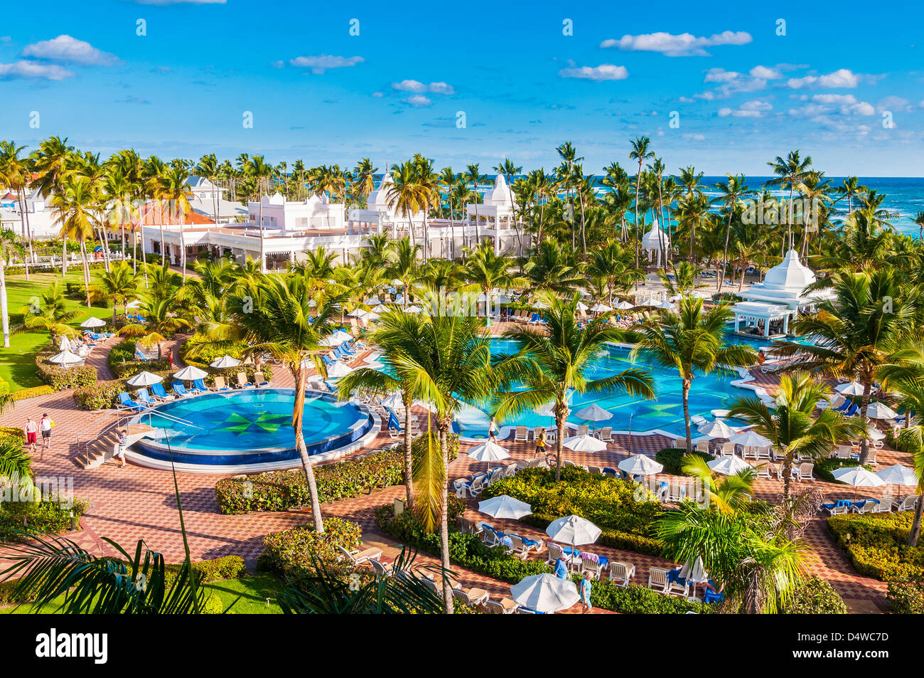 pool area; Riu Palace; hotel; Punta Cana; Dominican Republic; Caribbean Stock Photo